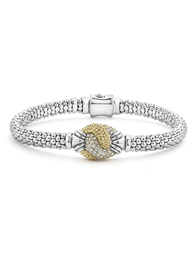 Lagos Caviar Lux Caviar Diamond Knot Bracelet 6mm 1895$